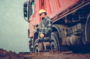 Dump Truck Driver on job site
